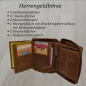 Preview: Echt Leder Herren Portemonnaie Vintage Design mit rundum Reißverschluss Geldbörse